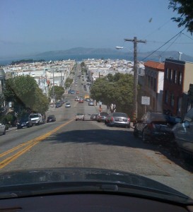 Crazy steep San Francisco street.