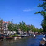 Nothing but blue skies and charming canals in Amsterdam