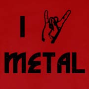 I Devil Horns Metal - Black Ink