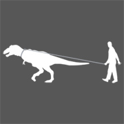 Man Walking Dinosaur