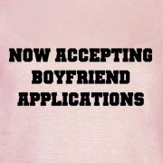 Now Accepting Boyfriend Applications - Black Ink