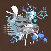 Retro Car Urban Graffiti Graphic - Light Ink
