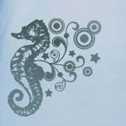 Seahorse Seascape Graphic - Dark Ink