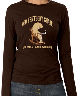 Old Kentucky Shark Ladies Long Sleeve T-Shirt