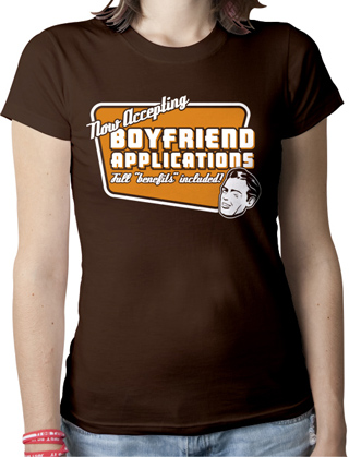 Now Accepting Boyfriend Applications Ladies Organic T-Shirt