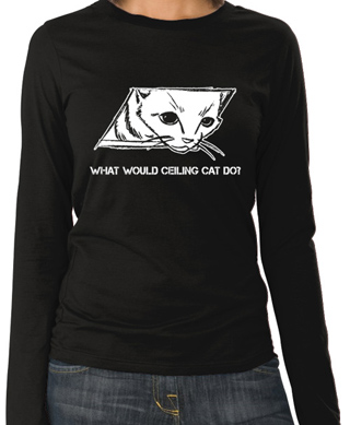 What Would Ceiling Cat Do Ladies Long Sleeve T-Shirt