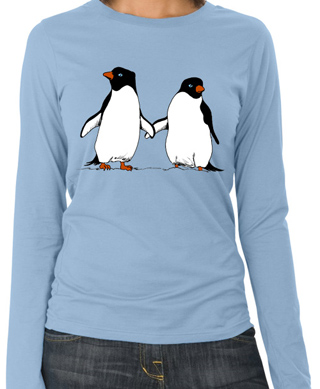 Penguin Lovers Ladies Long Sleeve T-Shirt