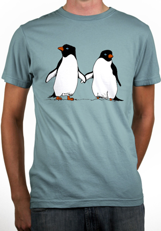Penguin Lovers Mens Organic T-Shirt