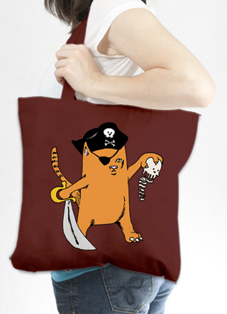 Pirate Kitty Tote Bag