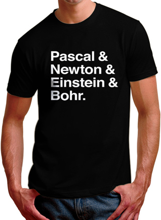 Pascal & Einstein & Newton & Bohr Mens T-Shirt