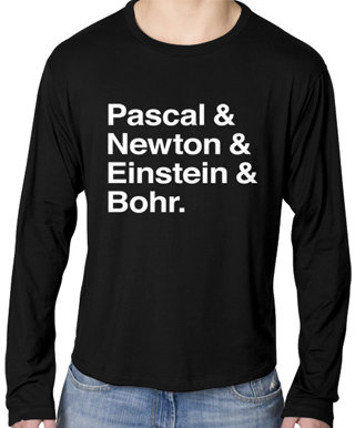 Pascal & Einstein & Newton & Bohr Mens Long Sleeve T-Shirt
