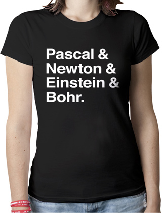 Pascal & Einstein & Newton & Bohr Ladies Organic T-Shirt