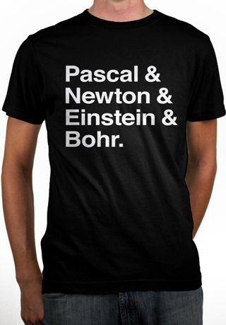 Pascal & Einstein & Newton & Bohr Mens Organic T-Shirt