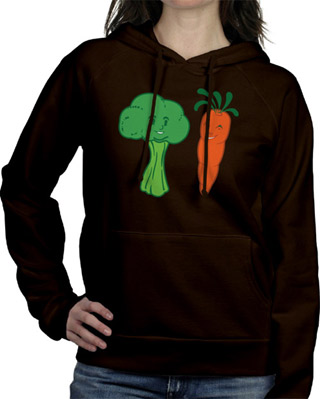 Eat Your Veggies Ladies Hooded Sweatshirt