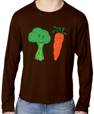 Eat Your Veggies Mens Long Sleeve T-Shirt