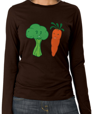 Eat Your Veggies Ladies Long Sleeve T-Shirt