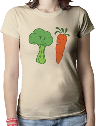 Eat Your Veggies Ladies Organic T-Shirt
