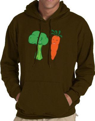 Eat Your Veggies Mens Hooded Sweatshirt