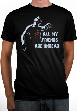 All My Friends Are Undead Mens Organic T-Shirt