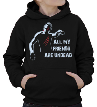 All My Friends Are Undead Kids Hooded Sweatshirt