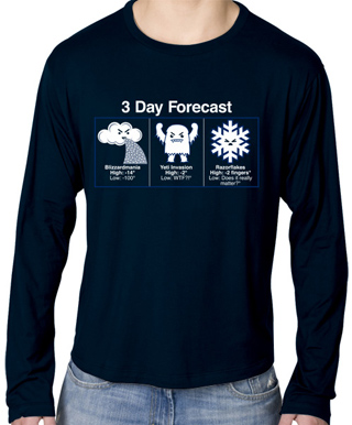 Forecast Snowmageddon Mens Long Sleeve T-Shirt