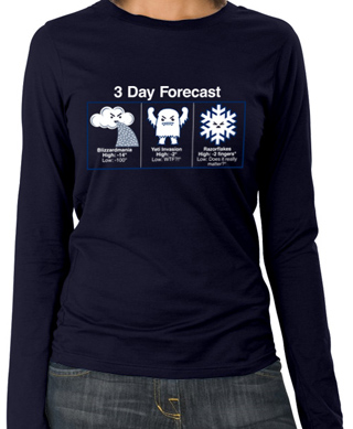 Forecast Snowmageddon Ladies Long Sleeve T-Shirt