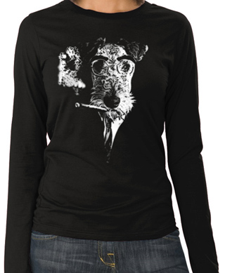Groucho Barks Ladies Long Sleeve T-Shirt