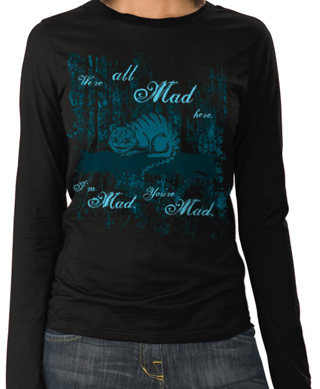 Cheshire Cat Ladies Long Sleeve T-Shirt