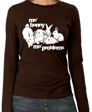 Mo Bunny Mo Problems Ladies Long Sleeve T-Shirt