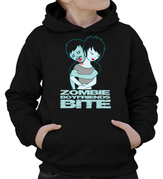Zombie Boyfriends Bite Kids Hooded Sweatshirt