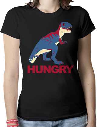 T-Rex Is Hungry Ladies Organic T-Shirt