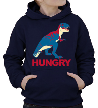 T-Rex Is Hungry Kids Hooded Sweatshirt