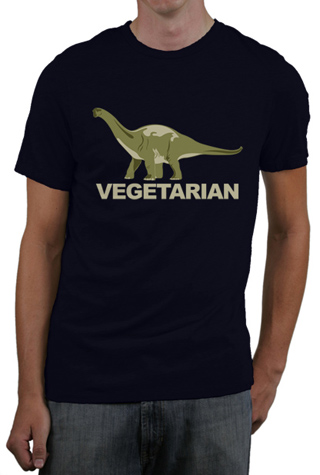 Vegetarian Brontosaurus Mens Slim Fit T-Shirt