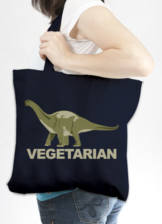 Vegetarian Brontosaurus Tote Bag