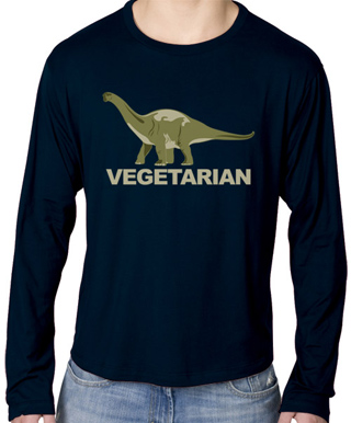 Vegetarian Brontosaurus Mens Long Sleeve T-Shirt