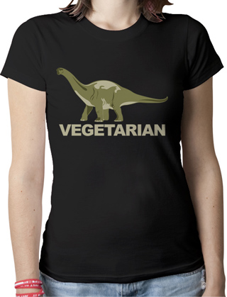 Vegetarian Brontosaurus Ladies Organic T-Shirt