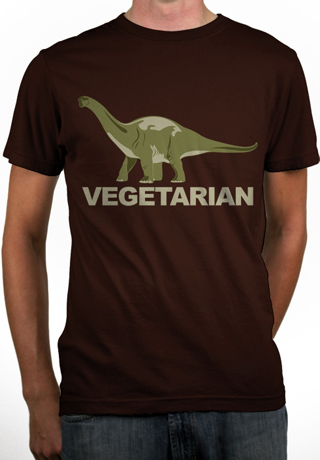 Vegetarian Brontosaurus Mens Organic T-Shirt