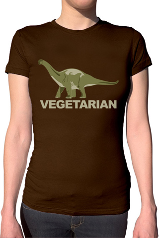 Vegetarian Brontosaurus Ladies T-Shirt
