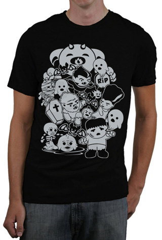 Classic Horror Movie Monsters Mens Slim Fit T-Shirt
