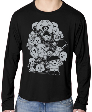 Classic Horror Movie Monsters Mens Long Sleeve T-Shirt