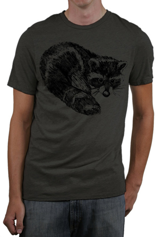 Raccoon Mens Slim Fit T-Shirt
