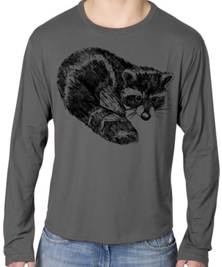 Raccoon Mens Long Sleeve T-Shirt