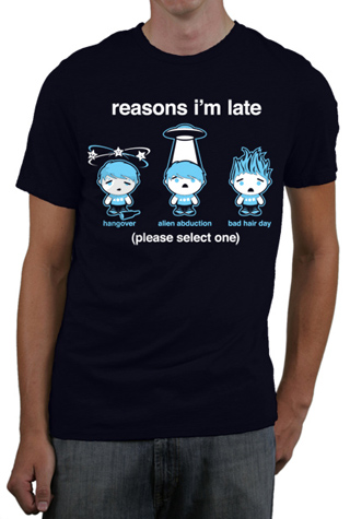 Reasons I'm Late Mens Slim Fit T-Shirt