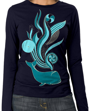 Whale Trip Ladies Long Sleeve T-Shirt