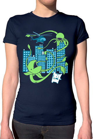 Killer Plant From Outer Space Ladies T-Shirt