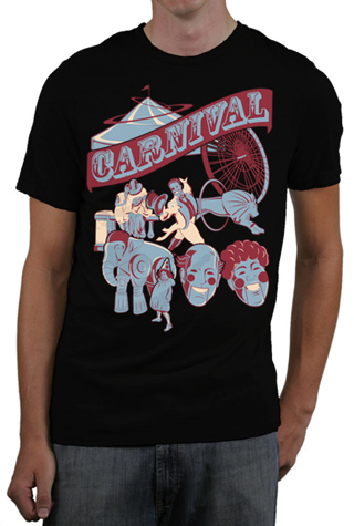Robo Retro Carnival Mens Slim Fit T-Shirt