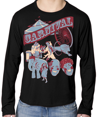 Robo Retro Carnival Mens Long Sleeve T-Shirt