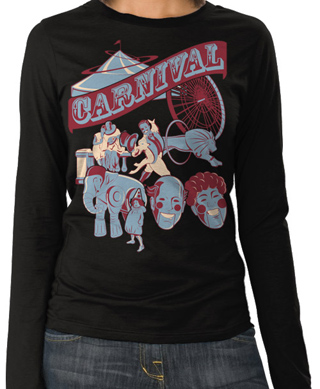 Robo Retro Carnival Ladies Long Sleeve T-Shirt