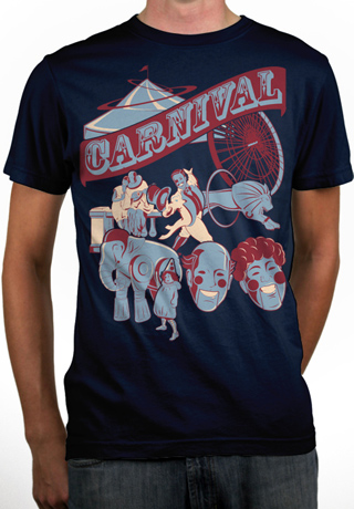 Robo Retro Carnival Mens Organic T-Shirt