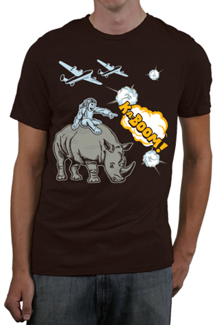 Monkey Rhino Kaboom Mens Slim Fit T-Shirt